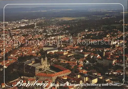 Bamberg Fliegeraufnahme mit Kloster Michelsberg un Dom Kat. Bamberg