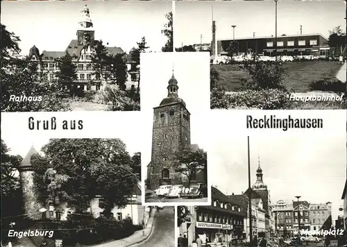 Recklinghausen Westfalen Bahnhof Engelsburg Rathaus Kat. Recklinghausen