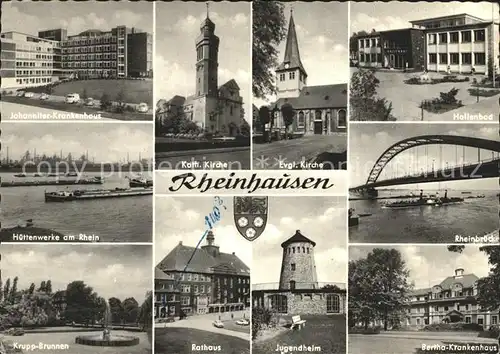 Rheinhausen Duisburg Kirchen Jugendheim Bertha-Krankenhaus Huettenwerke / Duisburg /Duisburg Stadtkreis