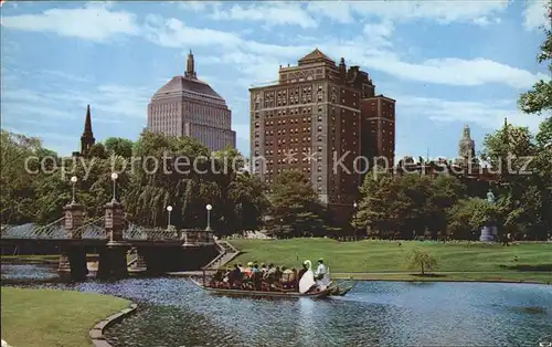 Boston Massachusetts Swan Boat Gardens  Kat. Boston