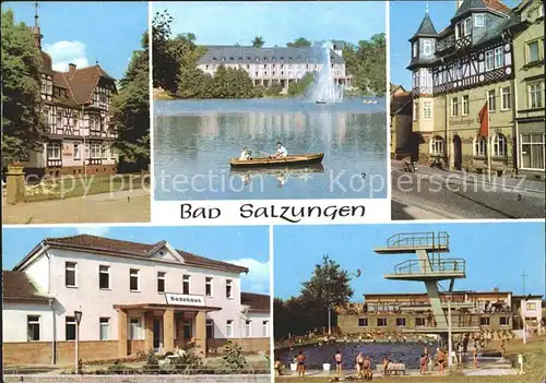 Bad Salzungen Kurbuecherei Badehaus Kurhaus Burgsee Badehaus  Kat. Bad Salzungen