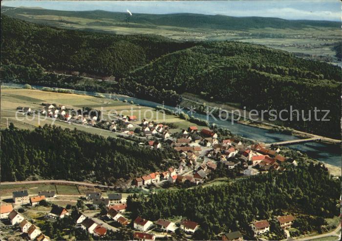 Hemfurth Edersee Fliegeraufnahme Kat. Edertal Nr. kf90849 - oldthing