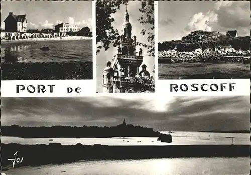 Roscoff Plage clocher Renaissance St Barbe  Kat. Roscoff