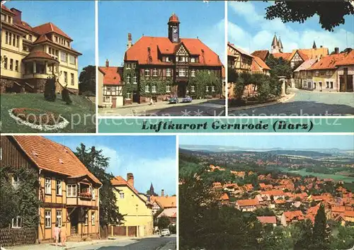 Gernrode Harz FDGB Erholungsheim Stubenberg Rathaus Spittelplatz  Kat. Gernrode Harz