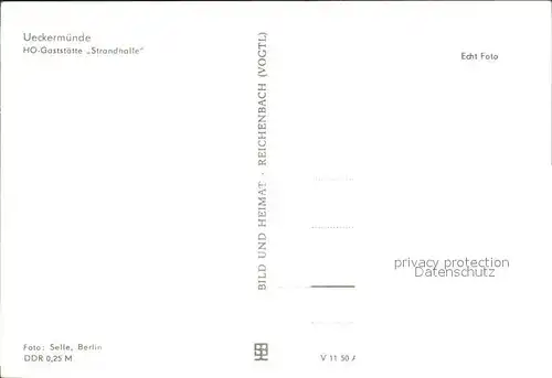Ueckermuende Mecklenburg Vorpommern HO Gaststaette Strandhalle Kat. Ueckermuende