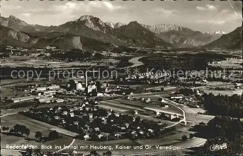 Redenfelden Fliegeraufnahme Inntal mit Heuberg Kaiser und Gr Venediger Kat. Raubling