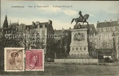 Luxembourg Luxemburg Denkmal Wilhelm II Kat. Luxembourg