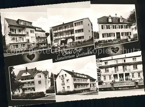 Bad Orb Sanatorium Quellenhof Teilansichten Kat. Bad Orb