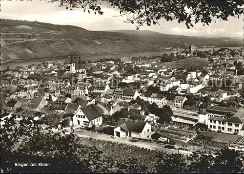 Bingen Rhein mit Burg Klopp Kat. Bingen am Rhein