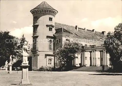 Rheinsberg Schloss jetzt Sanatorium Helmut Lehmann Statue Kat. Rheinsberg