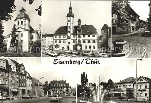 Eisenberg Thueringen Rathaus Markt Ernst Thaelmann Platz Steinweg Platz der Republik Kat. Eisenberg