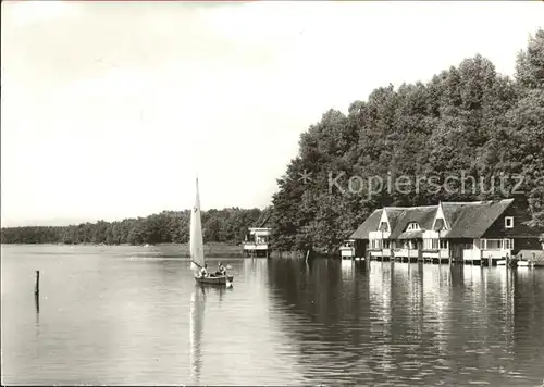Wusterhausen Dosse Klempowsee Segelboot Bootshaus Kat. Wusterhausen Dosse