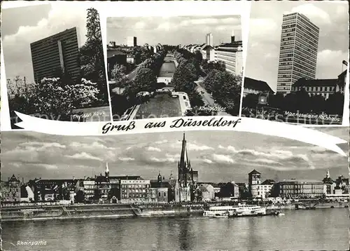 Duesseldorf Thyssen Haus Koenigsallee Mannesmann Hochhaus Rheinpartie Kirche Kat. Duesseldorf