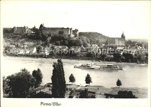 Pirna Elbe Dampfer Schloss Kat. Pirna
