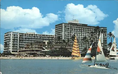 Waikiki Reef Hotel Strand Segelpartien Kat. Waikiki Honolulu