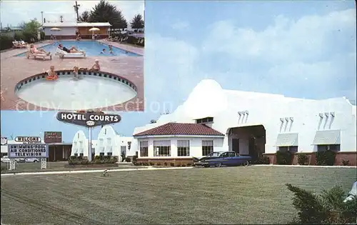 Dallas Texas Alamo Plaza Hotel Courts Swimmingpool Kat. Dallas