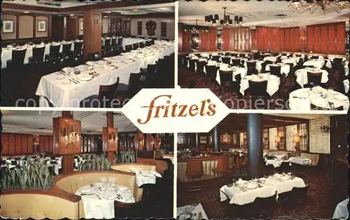 Chicago Illinois Fritzels Restaurant Gastraeume Speisesaal Kat. Chicago