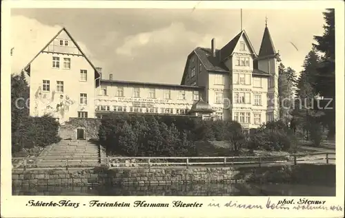 Schierke Harz Ferienheim Hermann Gieseler Kat. Schierke Brocken