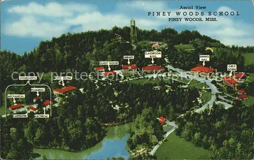Piney Woods Piney Woods School Air view Kat. Piney Woods