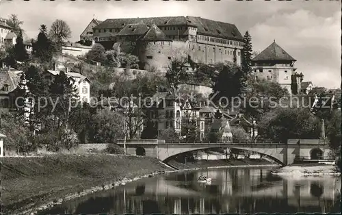 Tuebingen Neckar mit Schloss Kat. Tuebingen