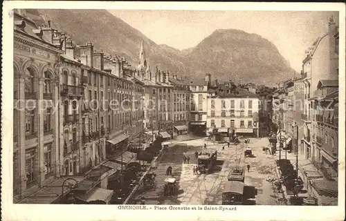 Grenoble Place Grenette et le Saint Eynard Kat. Grenoble
