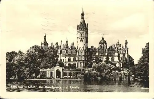 Schwerin Mecklenburg Schloss mit Rundgang und Grotte Kat. Schwerin