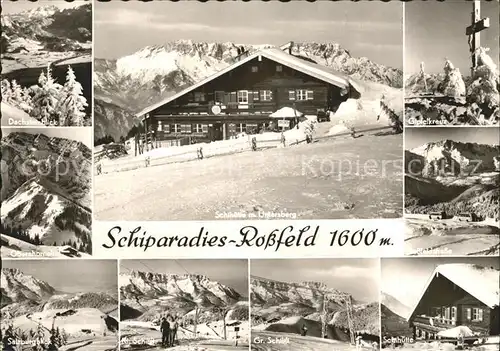 Berchtesgaden Schiparadies Rossfeld Schihuette Untersberg Kreuz Alpenpanorama Kat. Berchtesgaden