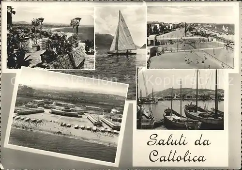 Cattolica Stadtmauer Strand Hafen Segeln Sportplatz Kat. Cattolica