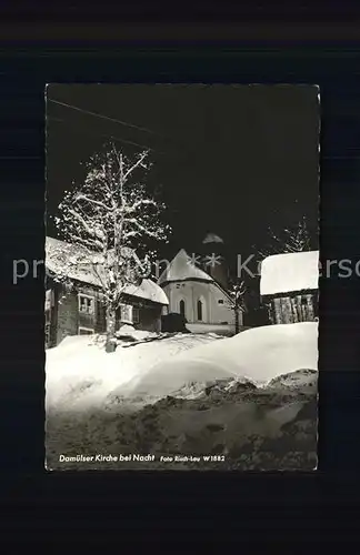 Damuels Vorarlberg Kirche bei Nacht Kat. Damuels