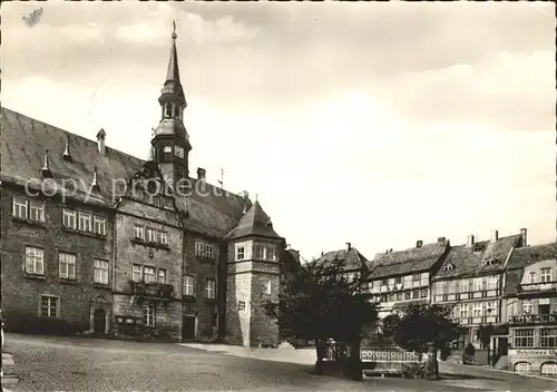 Blankenburg Harz Markt mit Rathaus Kat. Blankenburg