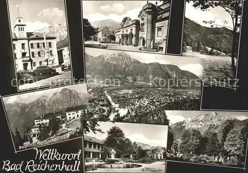 Bad Reichenhall Rathaus Kurhaus Traunsee Berghotel Predigtstuhl Kurpark Kat. Bad Reichenhall