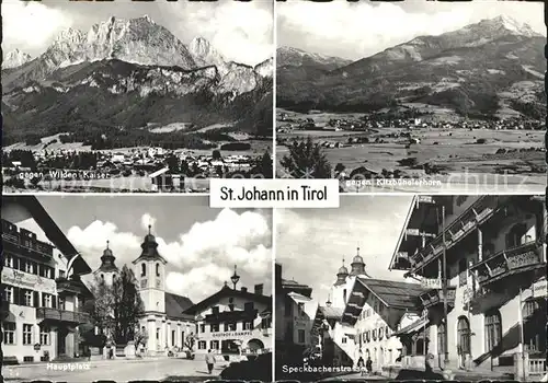 St Johann Tirol Wilder Kaiser Kitzbuehelerhorn Hauptplatz Speckbacherstr Kat. St. Johann in Tirol