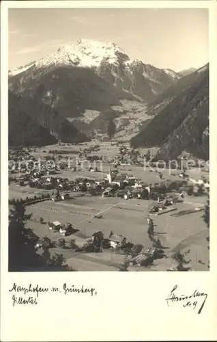 Mayrhofen Zillertal mit Gruenberg Kat. Mayrhofen