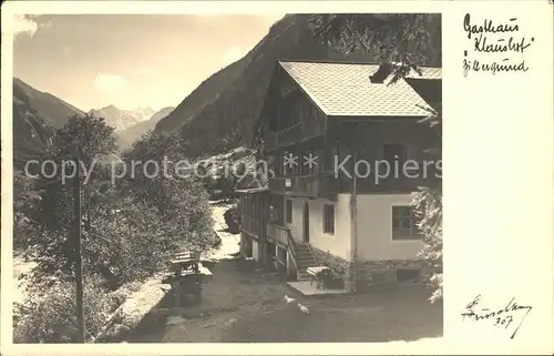 Mayrhofen Zillertal Gasthaus Klaushof Zillergrund Kat. Mayrhofen