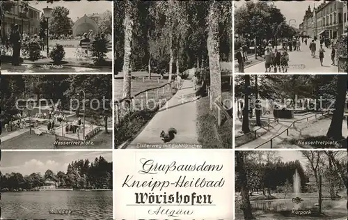 Bad Woerishofen Kurhaus Kurpromenade Wassertretplatz Elsterweg Waldsee Kurpark Kat. Bad Woerishofen