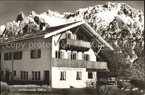 Mittenwald Karwendel Tirol Groeblalm Kat. Schwaz