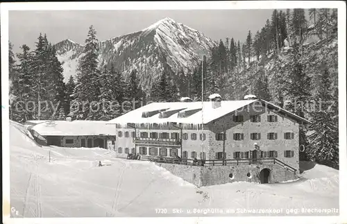 Schwarzenkopf Ski und Berghuette mit Brecherspitz Kat. Schliersee