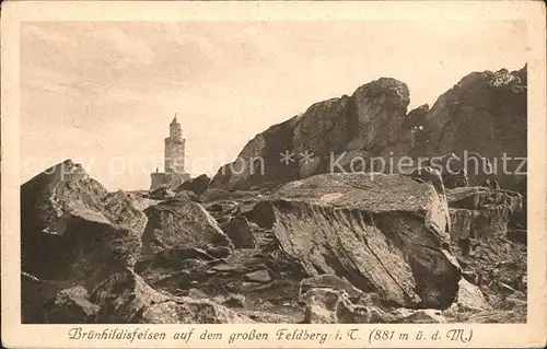 Grosser Feldberg Taunus Bruenhildisfelsen Turm Kat. Schmitten