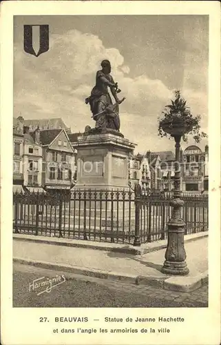 Beauvais Statue de Jeanne Hachette Kat. Beauvais