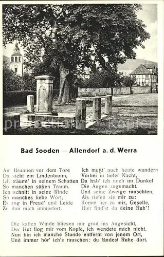 Bad Sooden Allendorf Am Brunnen vor dem Tore mit altem Lindenbaum Kat. Bad Sooden Allendorf