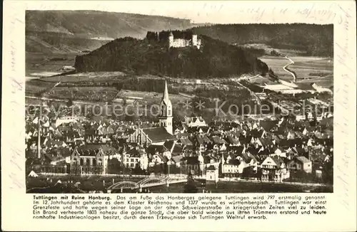 Tuttlingen mit Ruine Homburg Kat. Tuttlingen