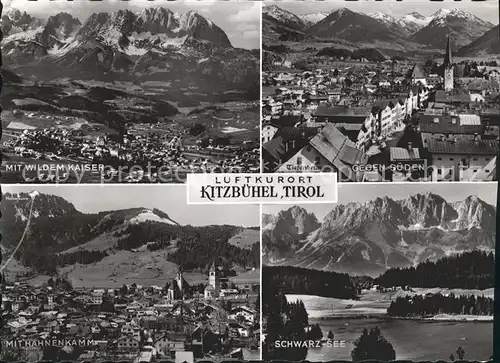 Kitzbuehel Tirol mit Wildem Kaiser Hahnenkamm Schwarzsee Kat. Kitzbuehel
