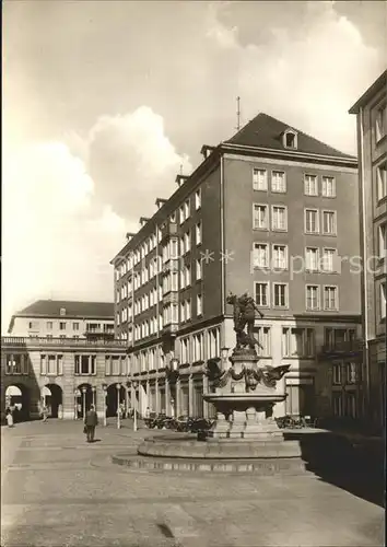Dresden Weisse Gasse mit Gaensedieb Brunnen Kat. Dresden Elbe