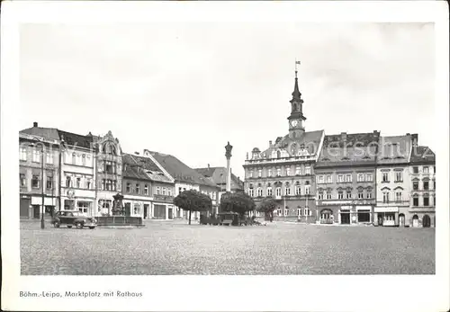 Leipa Boehmen Marktplatz mit Rathaus Kat. Ceska Lipa