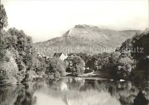 Jena Blick von der Paradiesbruecke zum Jenzig Kat. Jena