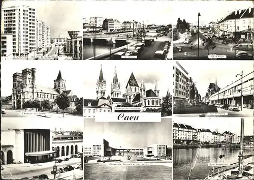 Caen Avenue de la Concorde Les Quais Abbaye aux Dames Abbaye aux Hommes La Gare Universite Bernard et Hur Rue St Pierre Quai Vendeuvre Kat. Caen