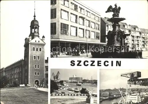 Szczecin Zamek Ksiazat Pomorskich Plac Orla Bialego Widok z Walow Chrobrego Port Kat. Szczecin Stettin