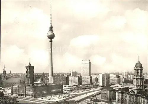 Berlin Blick zum Rathaus und Fernsehturm Kat. Berlin