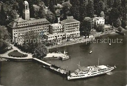 Lindau Bodensee Hotel Bad Schachen Fahrgastschiff Fliegeraufnahme Kat. Lindau (Bodensee)