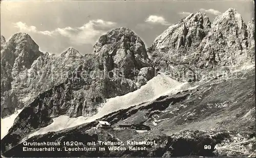 Ellmau Tirol Gruttenhuetten Treffauer Kaiserkopf Elmauerhalt Leuchsturm Wilden Kaiser  Kat. Ellmau